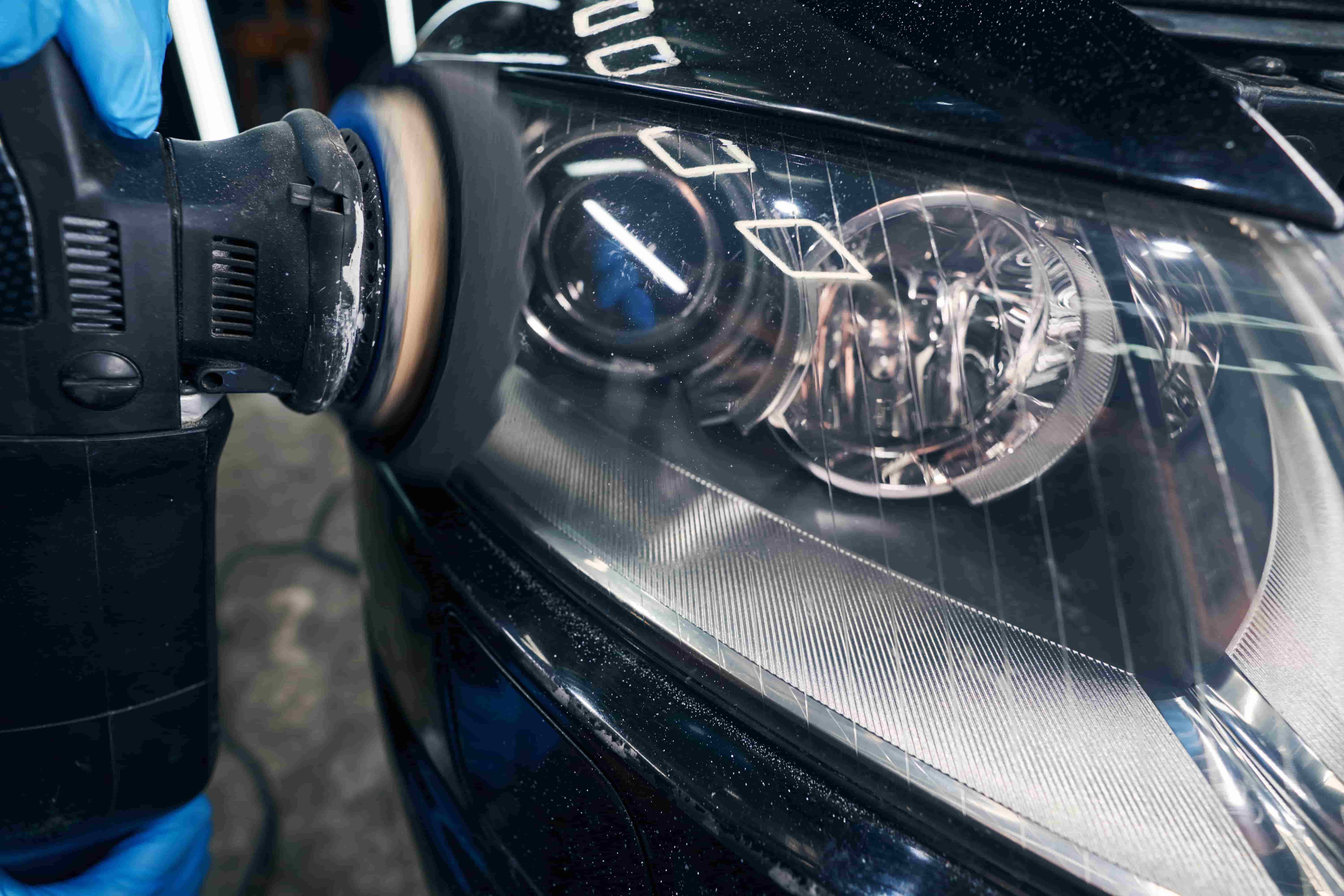 Clear headlight after professional restoration El Cajon