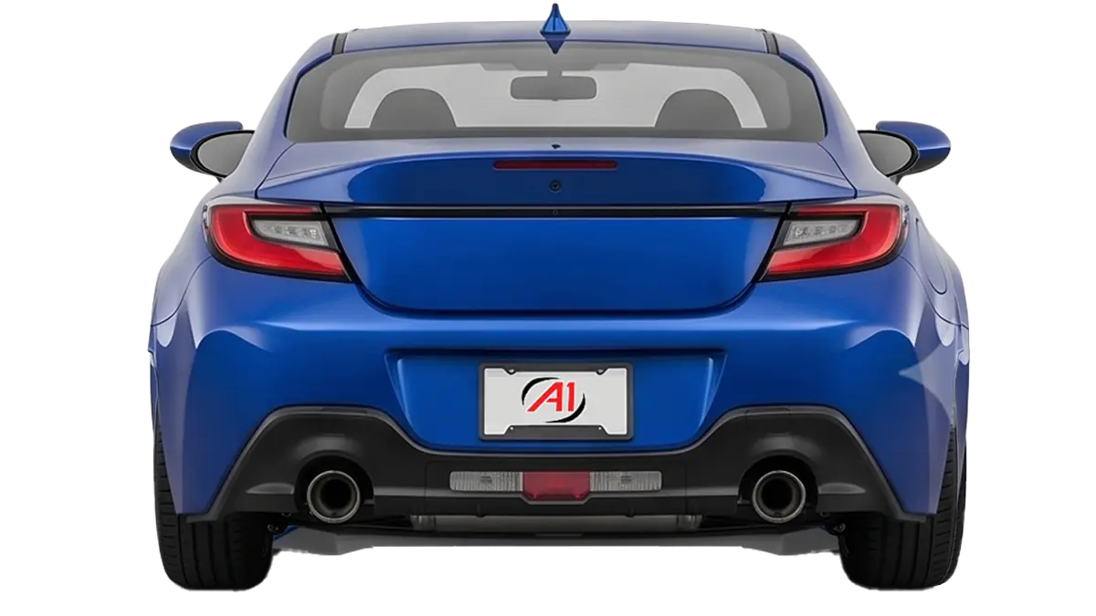 Rear view of coupe