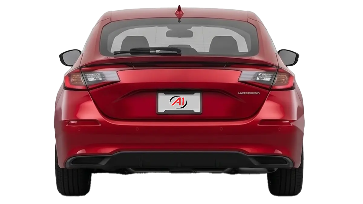 Rear view of hatchback