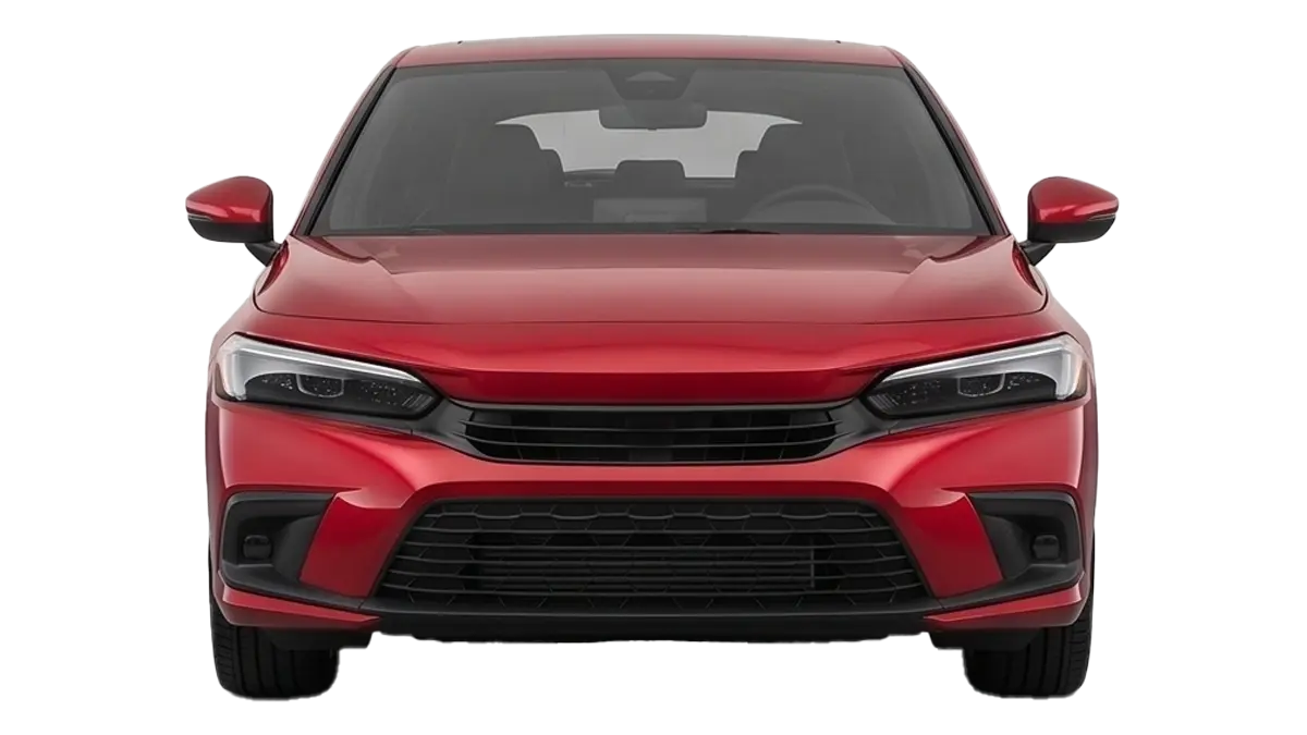 Front view of hatchback