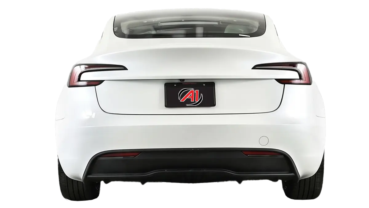 Rear view of sedan