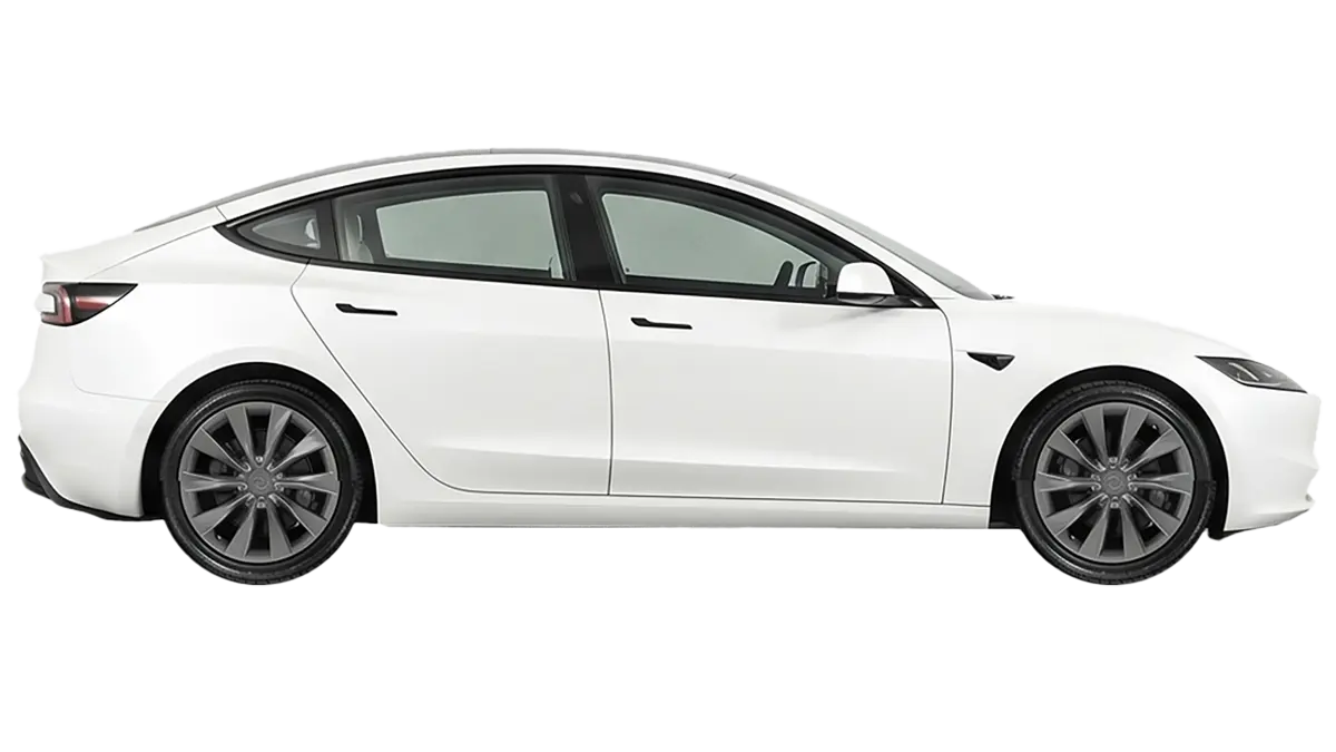 Passenger side of sedan
