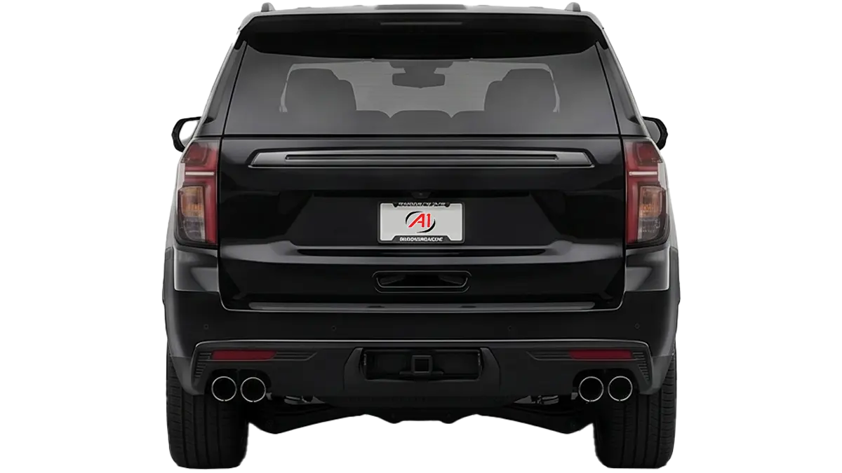 Rear view of SUV