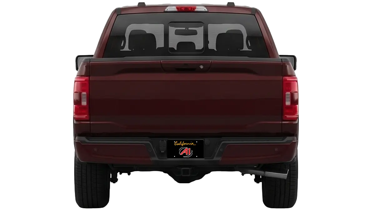 Rear view of truck