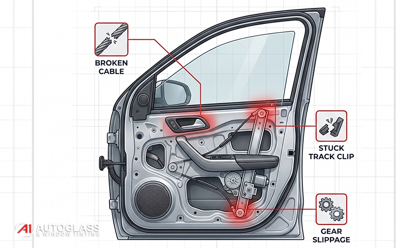 Window regulator replacement San Diego